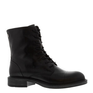 Carl Scarpa Rosemarie Black Leather Lace Up Ankle Boots